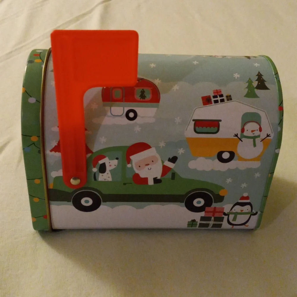 Santa & Penguin Snow Scene Christmas 🎄 Mailbox 📬